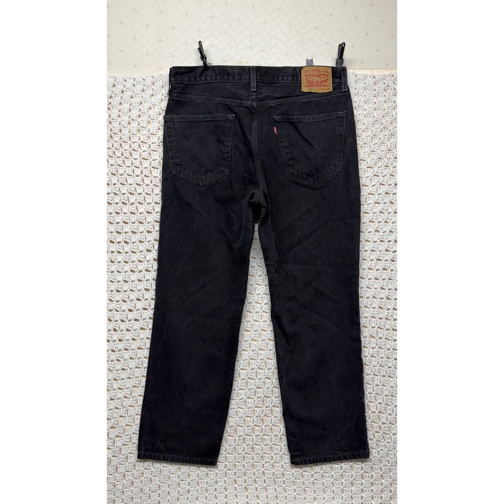 Levis 550 Jeans Men's Size 36x30 Black Denim Straight Leg 100%Cotton Relaxed Fit